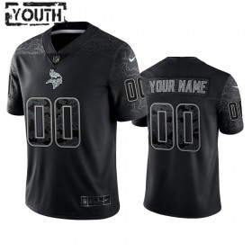 Lasten Minnesota Vikings NFL Pelipaita Custom Musta Reflective Limited